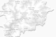 Quantita ts de pluja acumulada per les tempestes d'ahir a la tarda