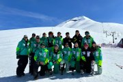 Equip masculí i femení a Corralco, durant els entrenaments dels últimes dies