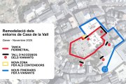 Plànol de les afectacions en els itineraris a peu de la zona
