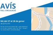 Circulació tallada al carrer Josep Viladomat a partir de les 22 hores de demà