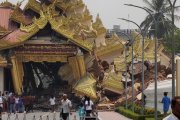 Un temple budista destrossat pel terratrèmol a Myanmar