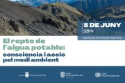 Cartell de la conferència sobre el repte de l'aigua potable.