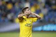 Marc Cardona celebra un gol amb el seu exequip, la UD Las Palmas.