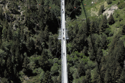 El pont tibetà de la vall del Riu de Canillo.