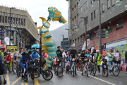 La bicicletada que s'ha celebrat aquest diumenge al matí.