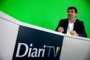 Xavier Cañada al plató de Diari TV.