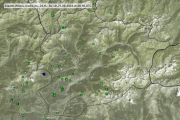 Mapa dels impactes de llamps caiguts ahir