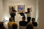 Un instant del concert 'Duet de violins de la Jonca amb Joves talents', protagonitzat per Jordi Carro i Adrià Lupiáñez.
