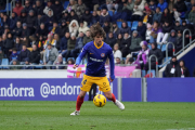 Pablo Moreno en el partit contra el Valladolid.