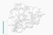 Mapa de les temperatures mínimes i màximes d'avui