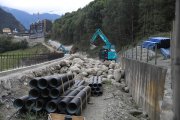 Treballs que s’estan duent a terme en el segon tram de la desviació.