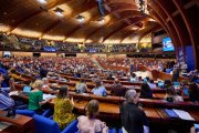 L'hemicicle del consell d'Europa on es celebra l'assemblea parlamentària