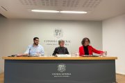 Els consellers del Partit Socialdemòcrata en la roda de premsa d'aquest matí