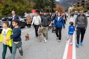 Alguns dels assistents a la Marxa Popular, a la Massana