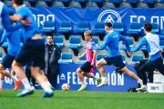 Entrenament de l’FC Andorra a l’Estadi Nacional.