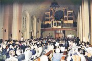 L’església de Sant Esteve el dia d’inauguració del nou orgue el 1991.