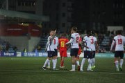 Anglaterra celebrant un gol a l’Estadi Nacional.