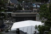 La carpa que acull les actuacions del Cirque du Soleil, al terreny de l’antiga plaça de braus.