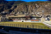 L’estadi que la Federació Andorrana de Futbol està construint a Encamp.