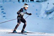 La fondista Gina del Rio, en un moment de la qualificació de l’esprint de Lahti.
