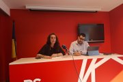 Pere Baró i Carla Guinot a la roda de premsa.