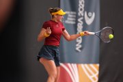 Vicky Jiménez durant el partit.