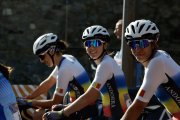 Les ciclistes tricolors, abans de començar