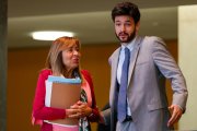Marsol i Escalé al Consell General després de la sessió d’ahir.