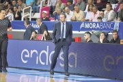 El tècnic, Joan Plaza, en un partit del curs passat.