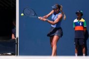 Vicky Jiménez Kasintseva, durant el partit d’ahir a Nova York.