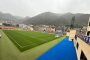Panoràmica de l’Estadi de la FAF ahir a Encamp.