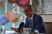 L’ambaixador, Nicolas Eybalin, durant la presentació de la temporada.