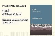Cartell de la presentació del llibre 'Cadí' d'Albert Villaró.