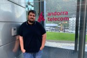 Eric Risco, en el seu lloc de treball a Andorra Telecom.