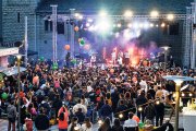 Concert que el cantant de Terrassa va oferir ahir a la plaça de l’Església d’Escaldes-Engordany.