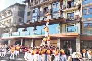 Els Castellers d’Andorra a la diada d’Andorra, ahir.