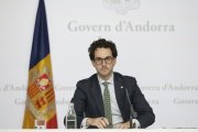 El ministre Portaveu, Guillem Casal, en la roda de premsa posterior al consell de ministres d'aquesta tarda.