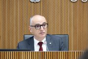 El ministre de Finances, Ramon Lladós, avui en la compareixença en comissió al Consell