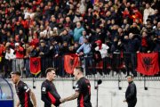Celebració del gol albanès