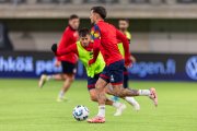 Entrenament de la selecció a Finlàndia.