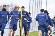 L’equip tricolor es va exercitar ahir a la ciutat esportiva del Leganés.