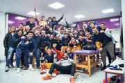 L’equip va celebrar al màxim el triomf a Valladolid.