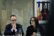 El cap de Govern, Xavier Espot, amb la mínistra d'Interior i Justícia, Ester Molné.