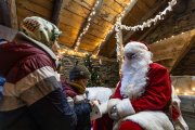 El Pare Noel visitant els infants de la Massana a la Mola de Cal Quico