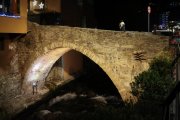 El pont d’Engordany, de nit.