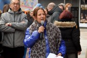 La cònsol major d'Escaldes-Engordany, Rosa Gili, durant la celebració dels Encants de Sant Antoni.