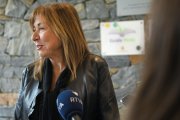 La ministra Conxita Marsol en l'acte del projecte Tàndem aquest matí a Aixovall