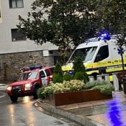 Els cossos d'emergència mobilitzats a Escaldes.