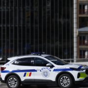 Un cotxe de la policia a Escaldes-Engordany.