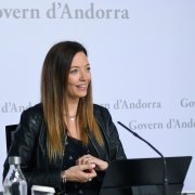 La ministra de Salut, Helena Mas, en la presentació del pla de salut mental i addiccions